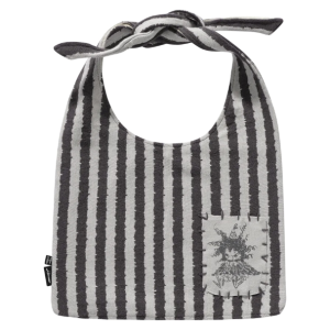 Hirono Whisper Within Crow Striped Knitted Drawstring Bag