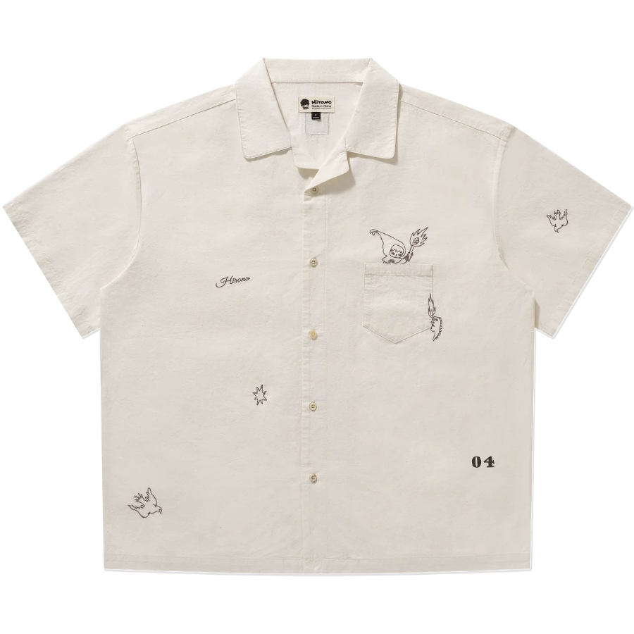 Hirono Whisper Within Inner Fortress Embroidery Short-Sleeve Shirt