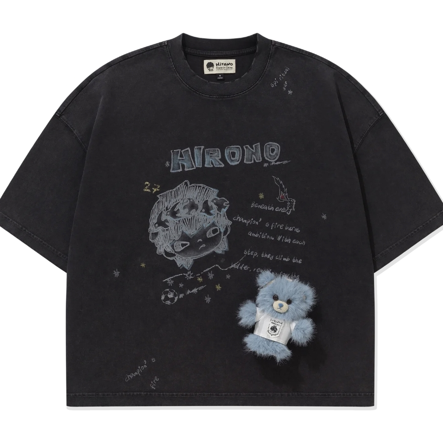 Hirono Final Whistle Blackboard Washed Short-Sleeve T-Shirt