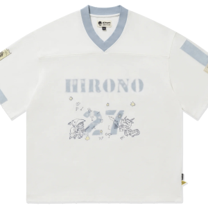 Hirono Final Whistle Pitch Patchwork Short-Sleeve T-Shirt