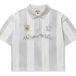 Hirono Final Whistle Grey Striped Polo Shirt