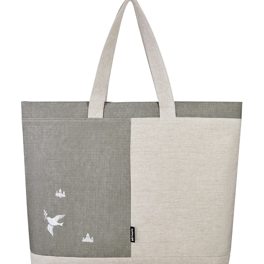Hirono Living Wild Flying Bird Tote Bag Beige