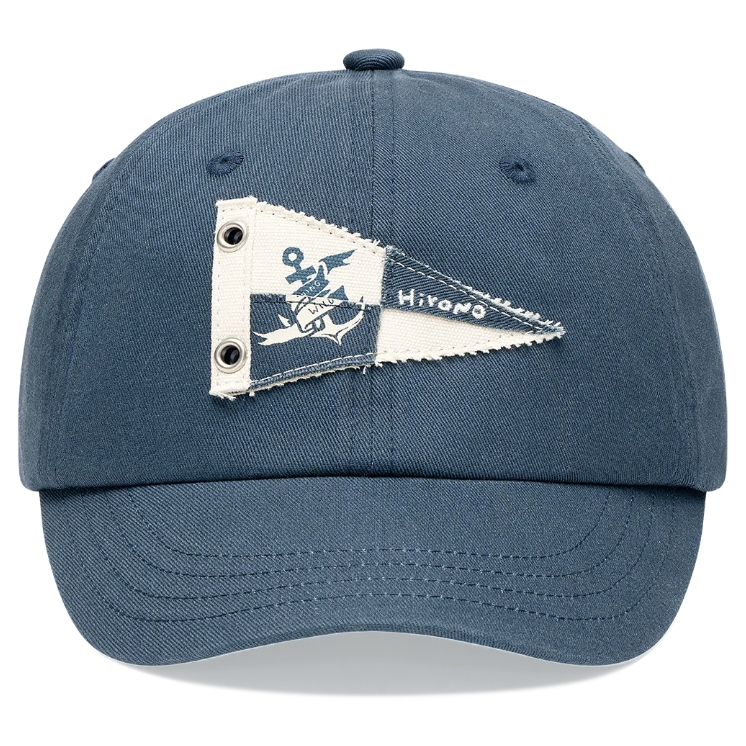 Hirono Living Wild Freedom Island Nautical Flag Patchwork Cap Blue
