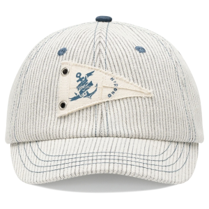 Hirono Living Wild Freedom Island Nautical Flag Striped Cap White