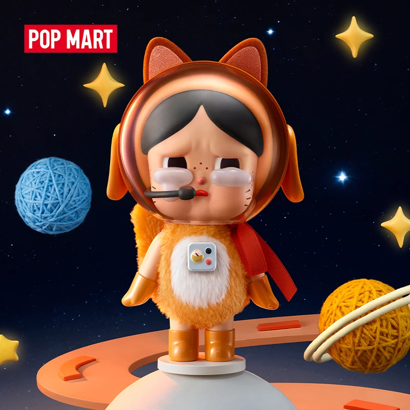 Crybaby Orange Space Cat Figurine