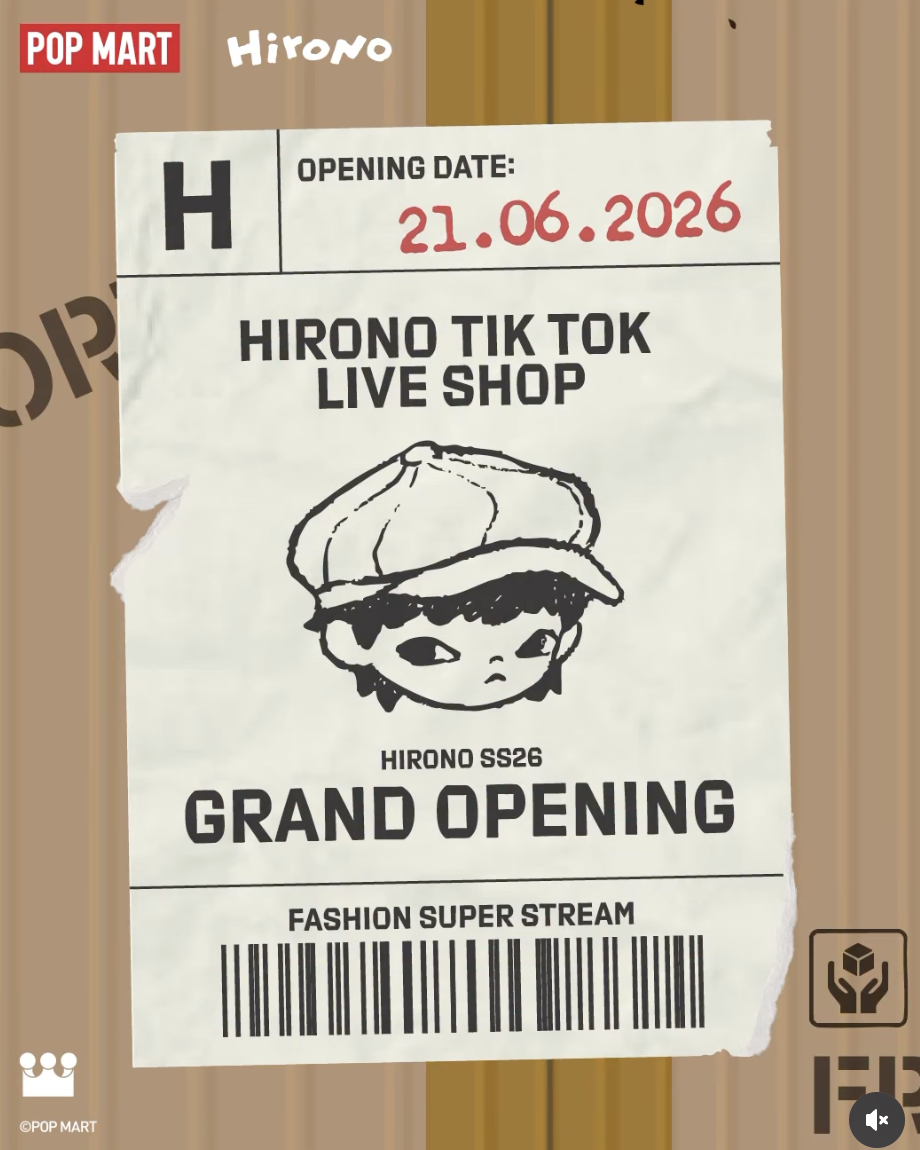 Pop Mart Hirono Brick Lane live stream announcement