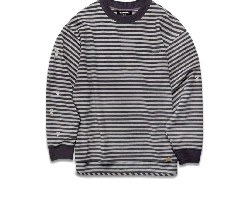 Hirono Living Wild Flag Thin Sweatshirt Striped