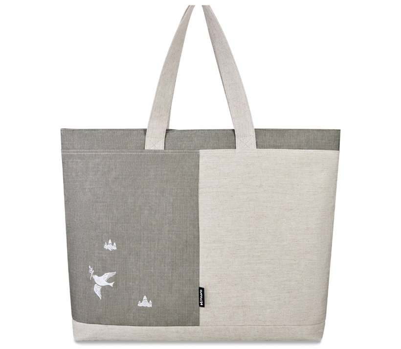 Hirono Living Wild-Flying Bird Tote Bag Beige