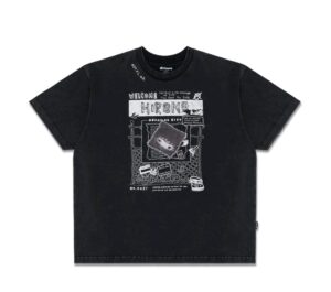 Hirono Living Wild Scrapbook T-shirt Dark Grey