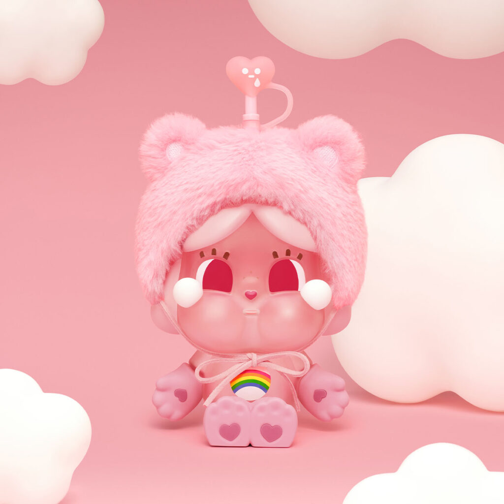 CRYBABY Care Bears Series Glass Straw Cup