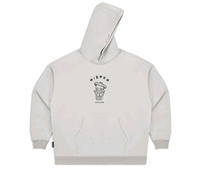 Hirono Living Wild-Dustbin Hoodie Grey