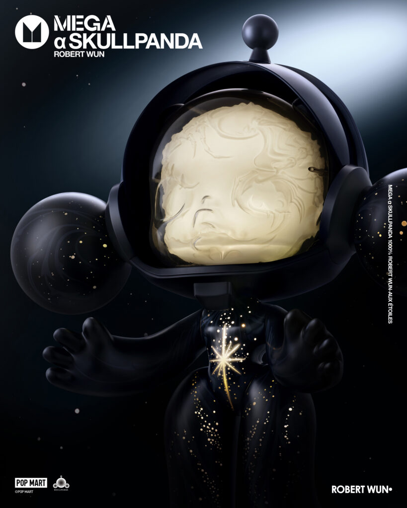MEGA SKULLPANDA 1000% Robert Wun Aux étoiles, official POP MART picture