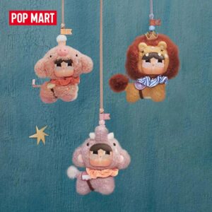 CRYBABY Crying Round n Round Series vinyl plush pendants: pig, lion and elephant designs