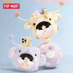 CRYBABY Crying Round n Round Series storage bags: giraffe and elephant plush pouches