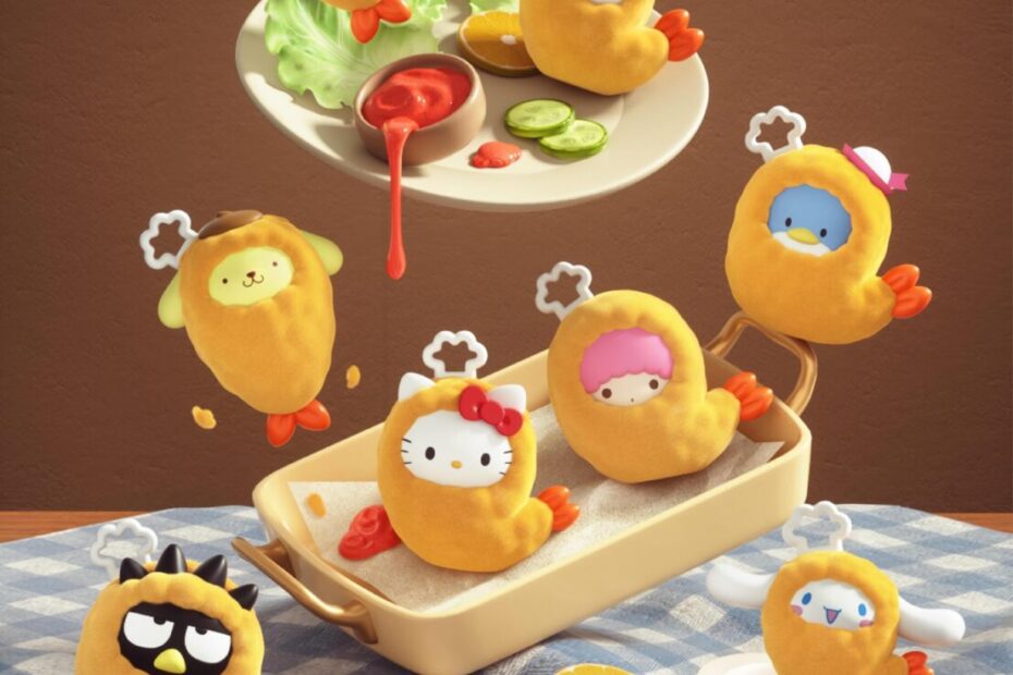 Sanrio Characters POP BEAN Series: eight Sanrio IPs dressed as fried shrimp