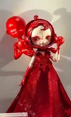 LEAKED Robert Wun x SKULLPANDA BJD in a red gown